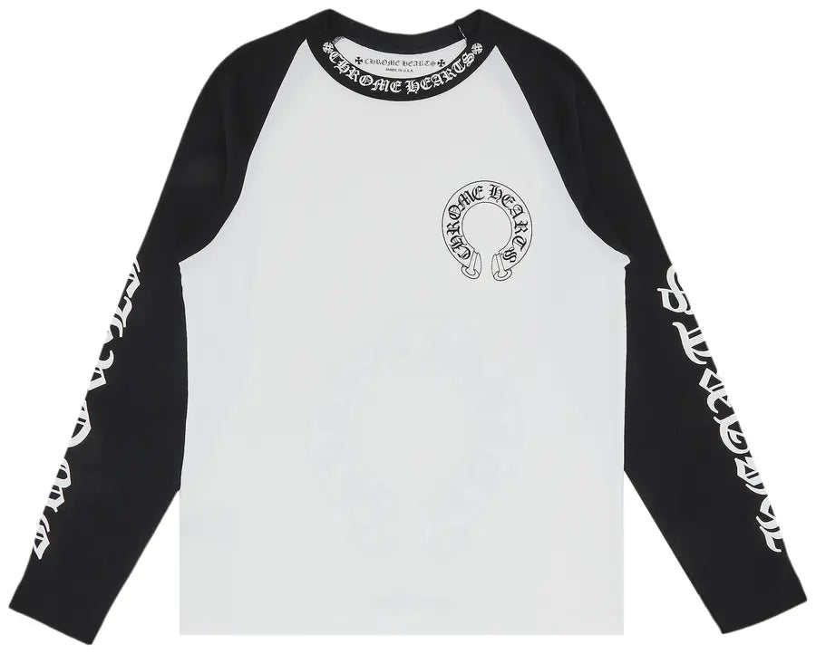 Chrome Dearts Horsesock Neck Logo Long sleeve 'Black/White'