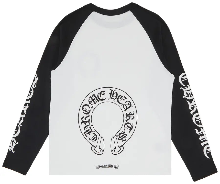 Chrome Dearts Horsesock Neck Logo Long sleeve 'Black/White'